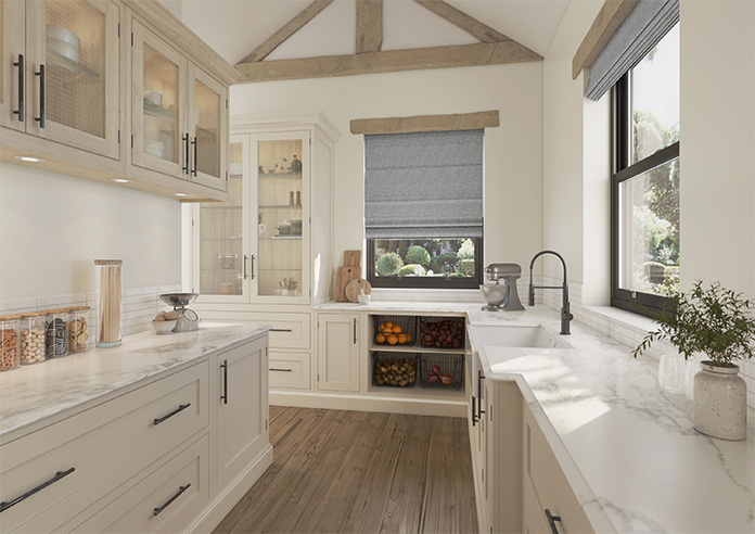 Melrose (Blackout), Cobblestone - Roman Blind - Image 6